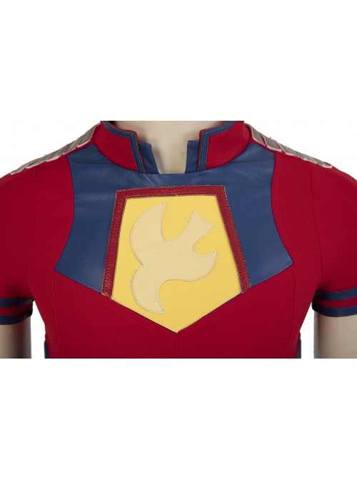 Suicide Squad Peacemaker Christopher Smith Halloween Cosplay Costume Red Short Sleeve Top