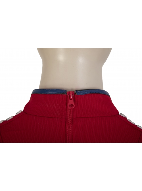 Suicide Squad Peacemaker Christopher Smith Halloween Cosplay Costume Red Short Sleeve Top
