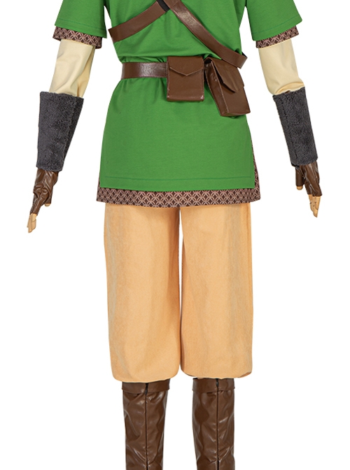 The Legend Of Zelda Skyward Sword Link Halloween Cosplay Costume Yellow Pants