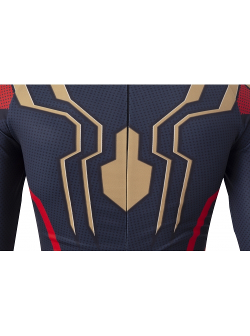 Spider-Man No Way Home Peter Parker Iron Spider-Man Battle Suit Halloween Cosplay Costume Red Bodysuit