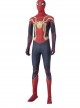 Spider-Man No Way Home Peter Parker Iron Spider-Man Battle Suit Halloween Cosplay Costume Red Bodysuit
