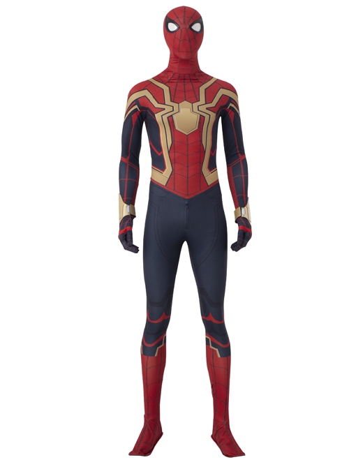 Spider-Man No Way Home Peter Parker Iron Spider-Man Battle Suit Halloween Cosplay Accessories Golden Wrist Guards