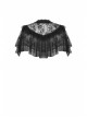 Black Gothic Sexy Ruffled Pullover Lace Cotton Cloak