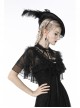 Black Gothic Sexy Ruffled Pullover Lace Cotton Cloak