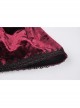 Wine Red Gothic Luxe Diamond Velvet Elegant Sexy Short-Sleeves Cape