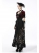 Wine Red Gothic Luxe Diamond Velvet Elegant Sexy Short-Sleeves Cape