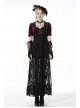 Wine Red Gothic Luxe Diamond Velvet Elegant Sexy Short-Sleeves Cape