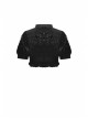 Black Gothic Pattern Velvet Elegant Sexy Short-Sleeves Cape