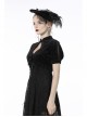 Black Gothic Pattern Velvet Elegant Sexy Short-Sleeves Cape