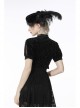 Black Gothic Pattern Velvet Elegant Sexy Short-Sleeves Cape
