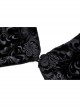 Black Gothic Pattern Velvet Elegant Sexy Short-Sleeves Cape