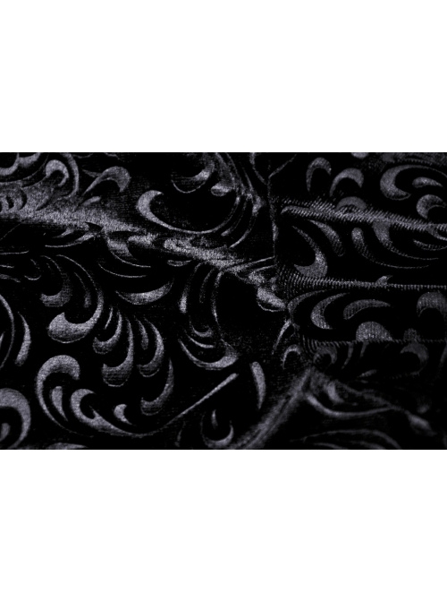 Black Gothic Pattern Velvet Elegant Sexy Short-Sleeves Cape