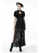 Black Gothic Pattern Velvet Elegant Sexy Short-Sleeves Cape