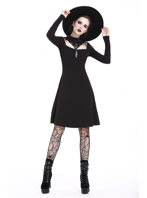 punk midi dress Punk Rock R Us Checkerboard All-over print long sleeve midi dress  Punk  Rock Threads