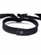 Black Punk Sexy Hollow Cotton Cross Strap Ring Belt Dress