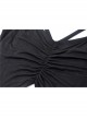 Punk Black Ghost Face Rayon Cross Strapless Sexy RayonStrap Dress