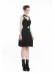 Punk Black Ghost Face Rayon Cross Strapless Sexy RayonStrap Dress