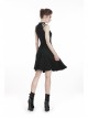 Punk Black Ghost Face Rayon Cross Strapless Sexy RayonStrap Dress