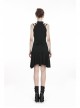 Punk Black Ghost Face Rayon Cross Strapless Sexy RayonStrap Dress