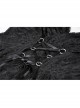 Gothic Black Japanese Lace Kimono Long Sleeves Ties Waist Irregularities Neck Nylon Dress