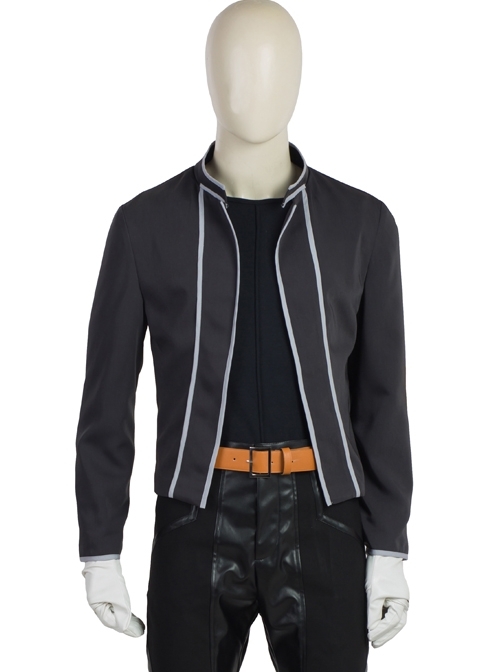 Japanese Anime Fullmetal Alchemist Edward Elric Halloween Cosplay Costume Black Short Jacket
