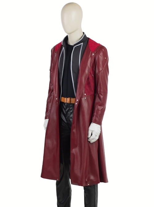 Japanese Anime Fullmetal Alchemist Edward Elric Halloween Cosplay Costume Red Long Windbreaker