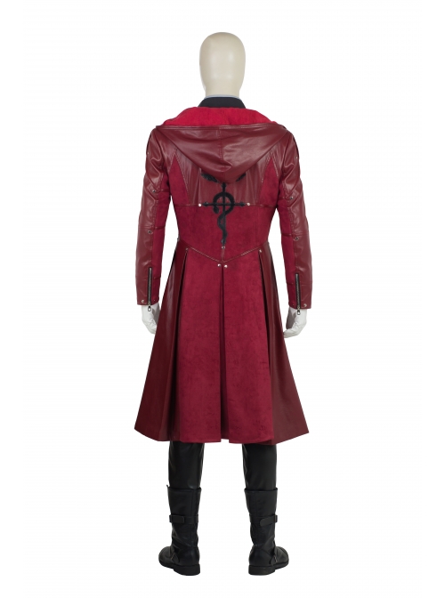 Japanese Anime Fullmetal Alchemist Edward Elric Halloween Cosplay Costume Red Long Windbreaker