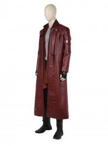 Guardians Of The Galaxy Vol 2 Star-Lord Peter Jason Quill Red Long Windbreaker Suit Halloween Cosplay Costume Red Long Windbreaker