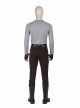 Guardians Of The Galaxy Vol 2 Star-Lord Peter Jason Quill Red Long Windbreaker Suit Halloween Cosplay Costume Gray Bottoming Long Sleeve T-shirt