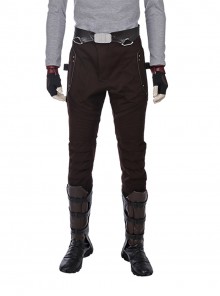 Guardians Of The Galaxy Vol 2 Star-Lord Peter Jason Quill Red Long Windbreaker Suit Halloween Cosplay Costume Brown Pants