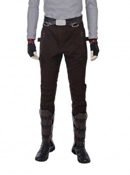 Guardians Of The Galaxy Vol 2 Star-Lord Peter Jason Quill Red Long Windbreaker Suit Halloween Cosplay Costume Brown Pants