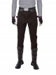Guardians Of The Galaxy Vol 2 Star-Lord Peter Jason Quill Red Long Windbreaker Suit Halloween Cosplay Costume Brown Pants