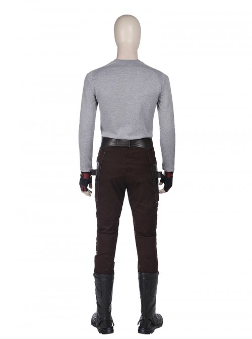 Guardians Of The Galaxy Vol 2 Star-Lord Peter Jason Quill Red Long Windbreaker Suit Halloween Cosplay Costume Brown Pants