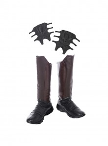 Guardians Of The Galaxy Vol 2 Star-Lord Peter Jason Quill Red Long Windbreaker Suit Halloween Cosplay Accessories Boots And Leg Guards