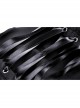 Black Gothic Preppy Style Love Button Slim Fit Pleated Lace Up Back Polyester Suspenders Skirt