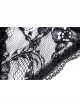 Gothic Sexy Black Bow Tie Slim Fit Lady Fake Two Pieces Lace Puff Sleeves Cotton Dress