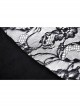 Gothic Sexy Black Bow Tie Slim Fit Lady Fake Two Pieces Lace Puff Sleeves Cotton Dress
