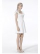 White Gothic Lolita Angelic Beauty Lace Slim Fit White Cross Chest Square Neck Cotton Mini Dress