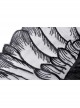 Gothic Invisible Black Wings Sexy Lace-Up Backless Slim Velvet Polyester Strap Dress