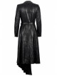 Gothic Sexy Black Elegant Loose Asymmetric Bouffancy Ghost Belt Pu Nylon Robe Jacket
