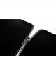 Punk Black Lady Webbing Buckle Sheet Slim Fit Asymmetrical Mini Skirt