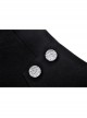 Punk Black Lady Webbing Buckle Sheet Slim Fit Asymmetrical Mini Skirt