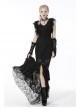 Black Gothic Pattern Sexy Slim Fit Buttocks Mermaid Lace Hollow Out Maxi Skirt