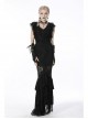 Black Gothic Pattern Sexy Slim Fit Buttocks Mermaid Lace Hollow Out Maxi Skirt