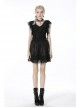 Black Lolita Pattern Slim Elastic Band Lace Layered Trim Polyester Mini Skirt