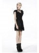 Black Lolita Pattern Slim Elastic Band Lace Layered Trim Polyester Mini Skirt