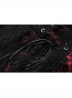 Punk Black Red Pattern Irregular Lace Lace Tie-Dyed Covered Mesh Cotton Mini Skirt