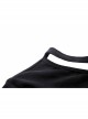 Punk Black Slim Fit Asymmetrical Design Sexy Shoulder Cotton T-Shirt