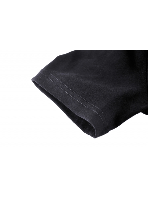 Punk Black Slim Fit Asymmetrical Design Sexy Shoulder Cotton T-Shirt