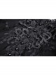 Black Gothic Pattern Elegant Slim Irregular Sexy Lace Ruffle Rayon Short Sleeves Top